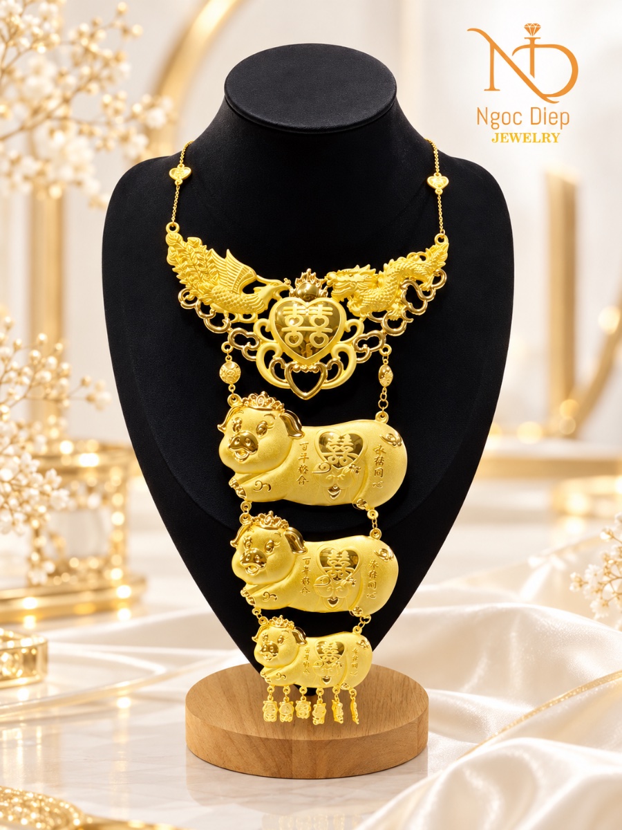 Dây cổ cưới phượng hoàng