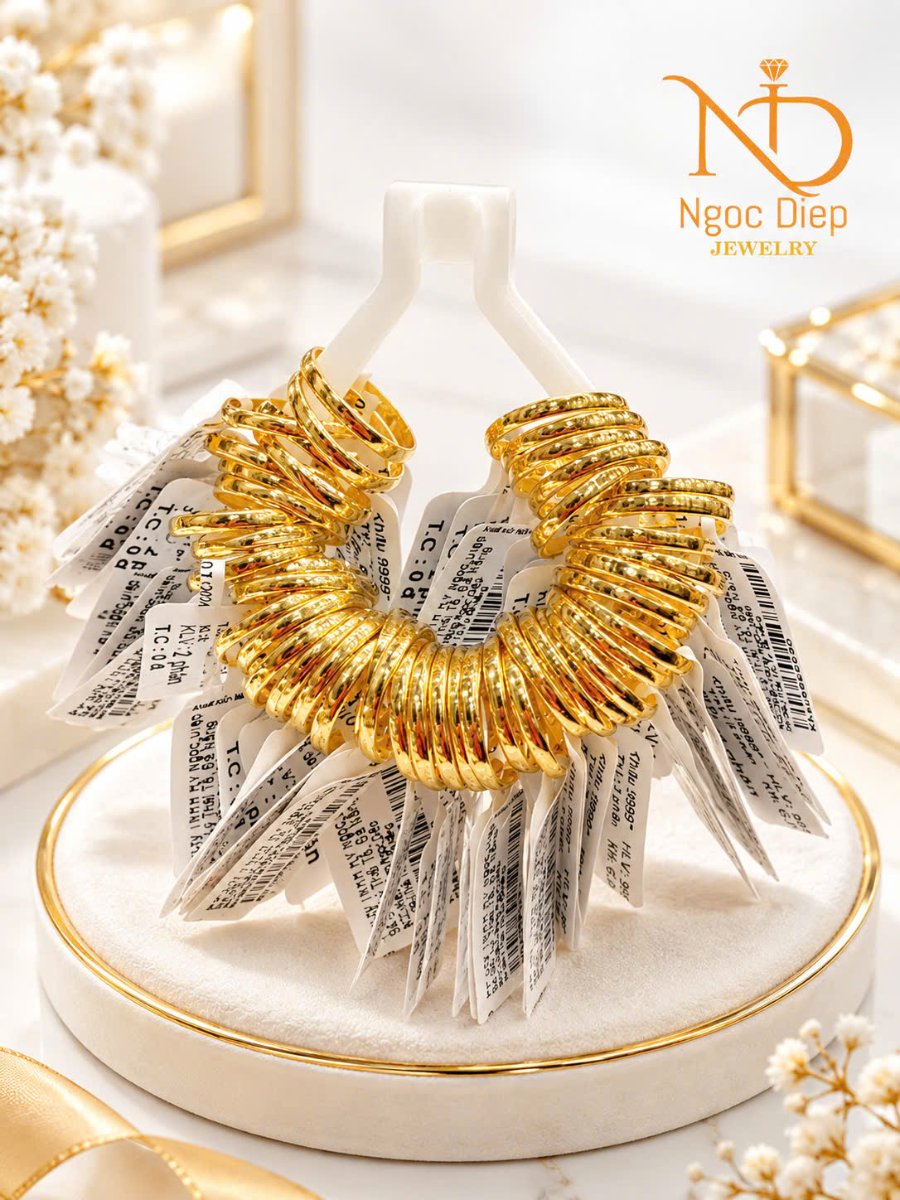Nhẫn trơn 2 phân vàng 9999