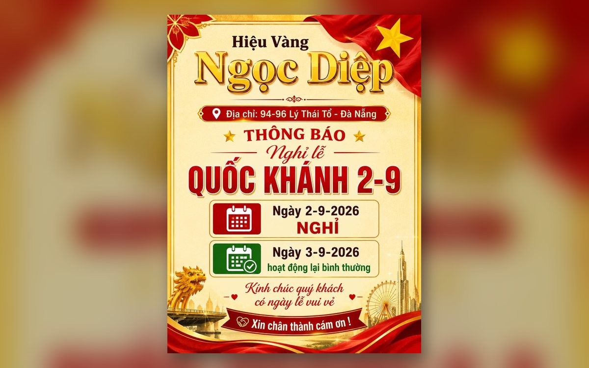 Thông báo nghỉ lễ Quốc khánh 2/9/2026
